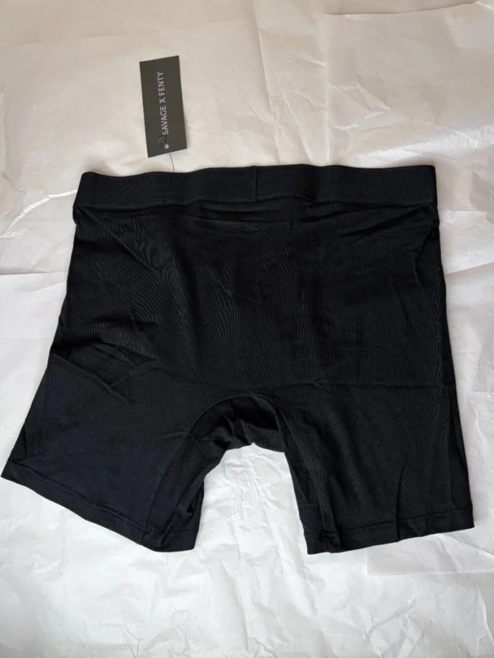 New Savage X Fenty Cotton Boxer Briefs Black Caviar Size S
